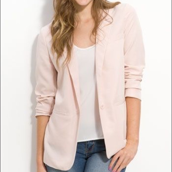 pink boyfriend blazer